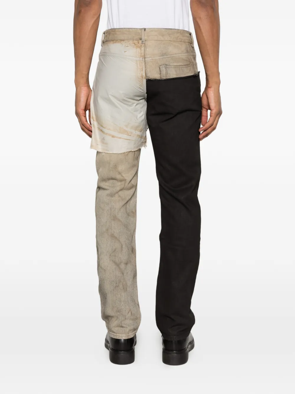 Rick Owens DRKSHDW Jeans met patchwork Zwart
