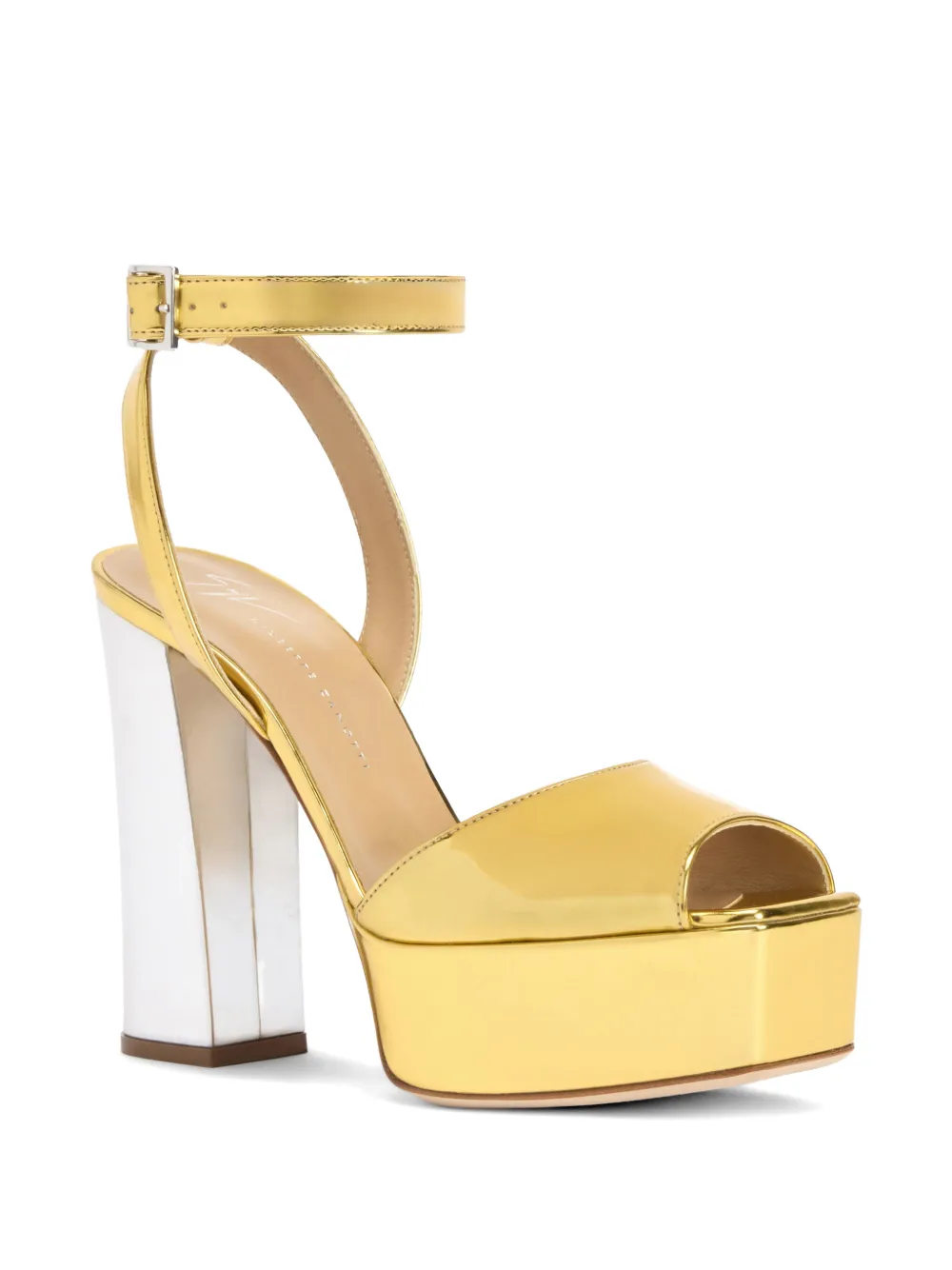 Giuseppe Zanotti Isadhora sandalen met plateauzool Goud