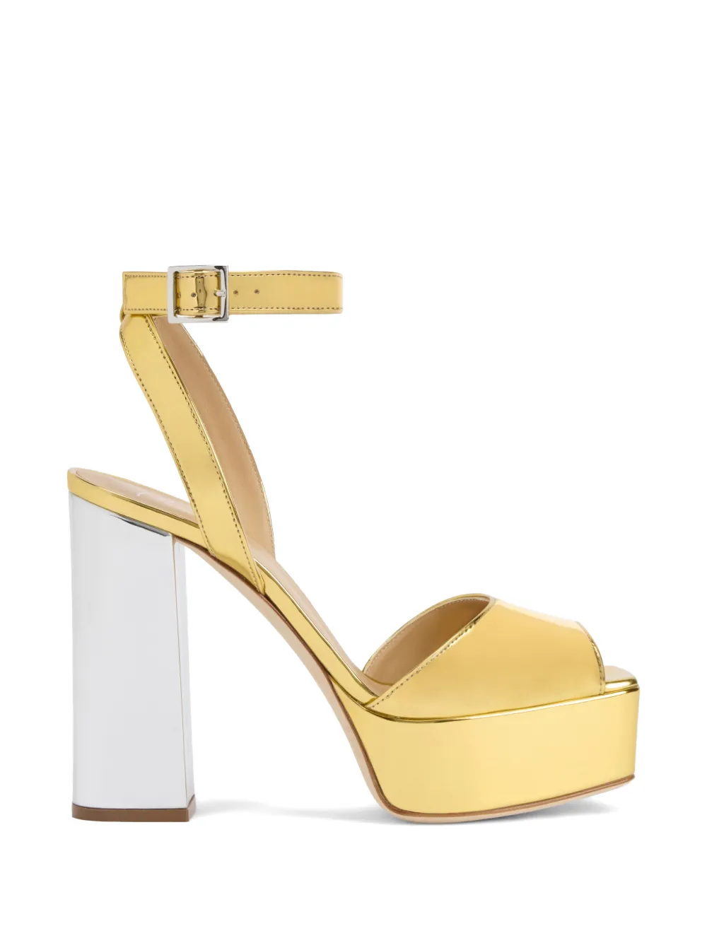 Giuseppe Zanotti Isadhora sandalen met plateauzool Goud