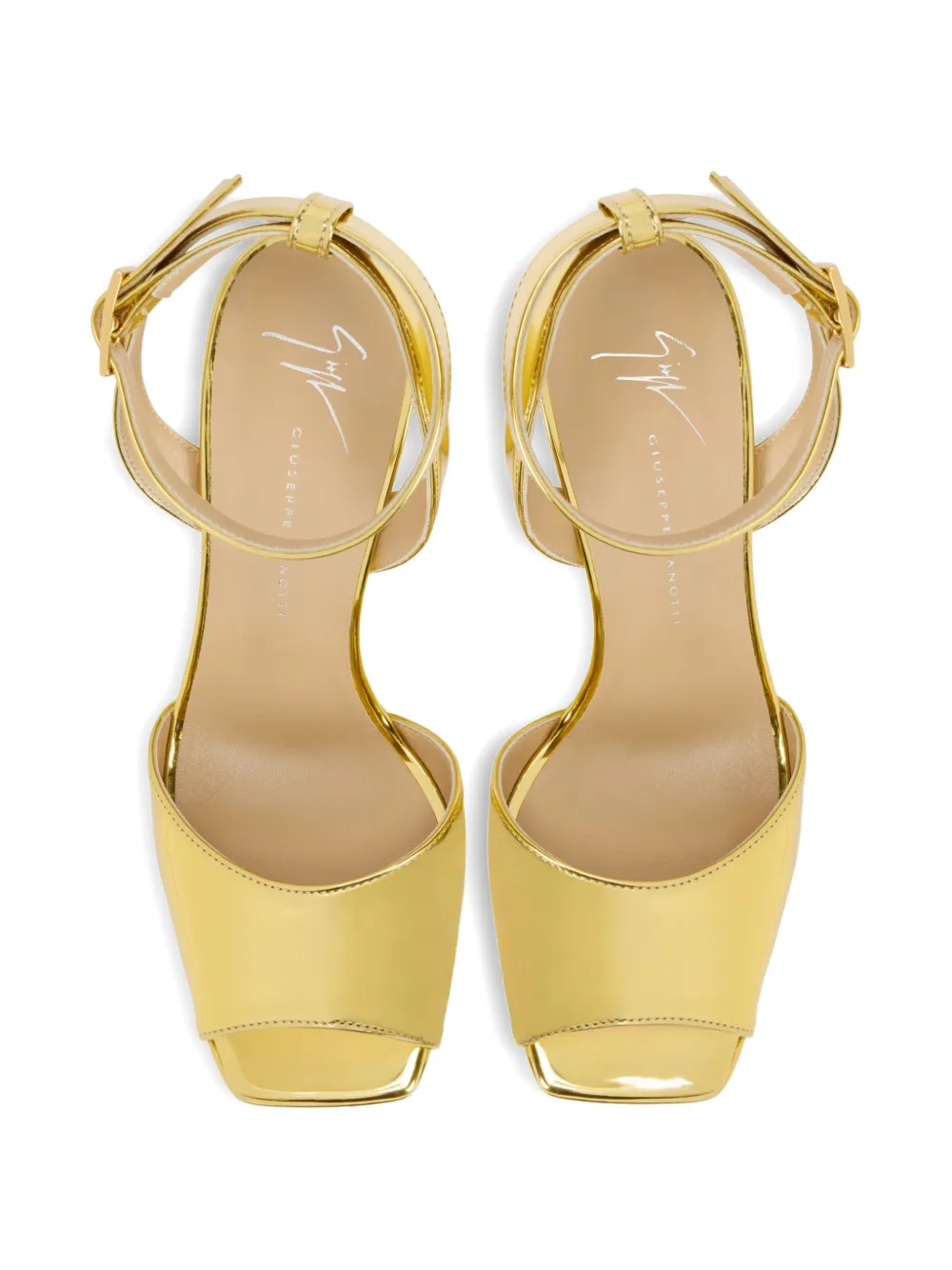 Giuseppe Zanotti Isadhora sandalen met plateauzool Goud