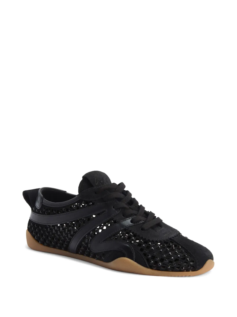 Giuseppe Zanotti Top sneakers met geperforeerde details Zwart