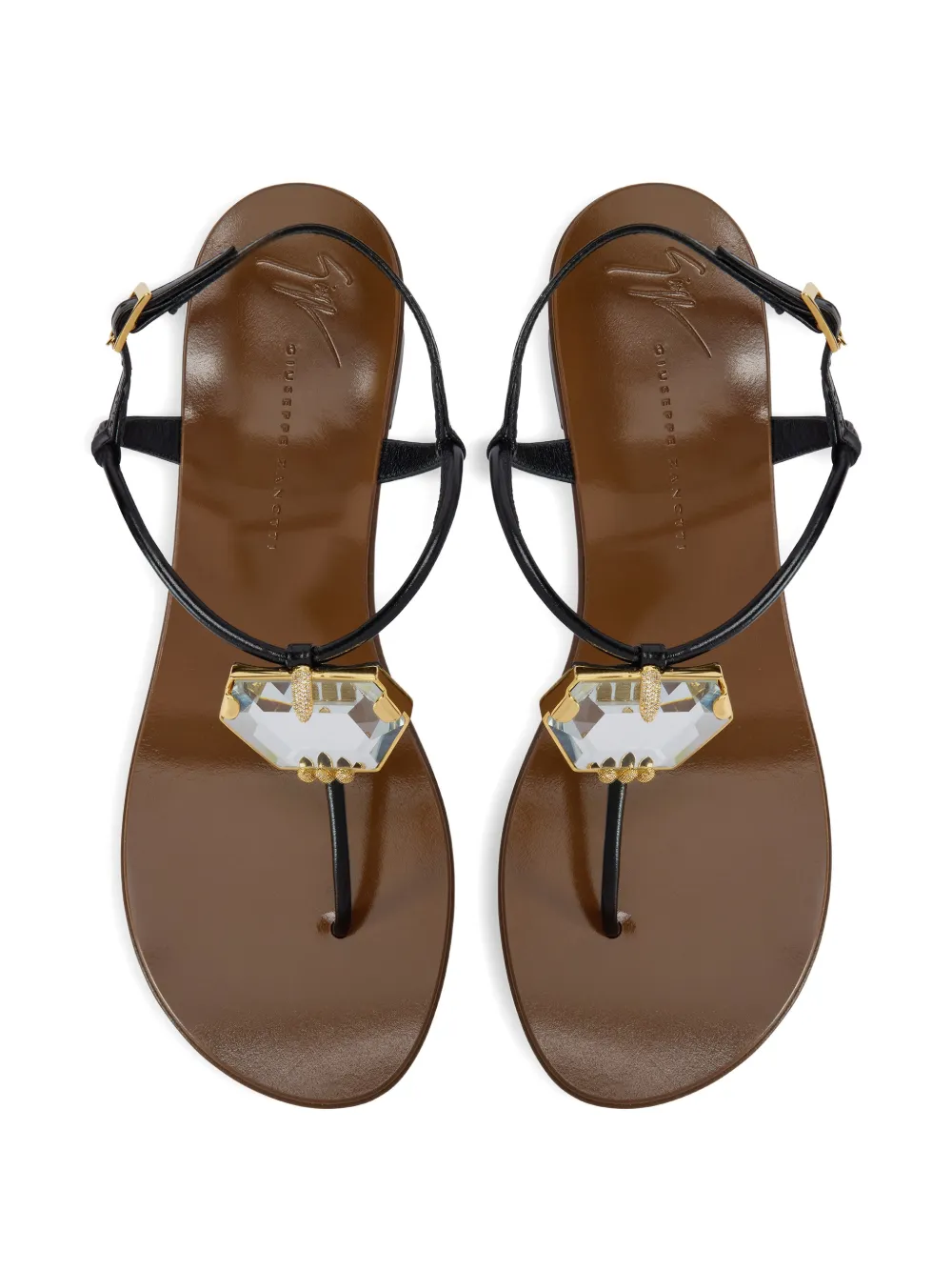 Giuseppe Zanotti Patrice sandalen met geometrisch kristallen Grijs