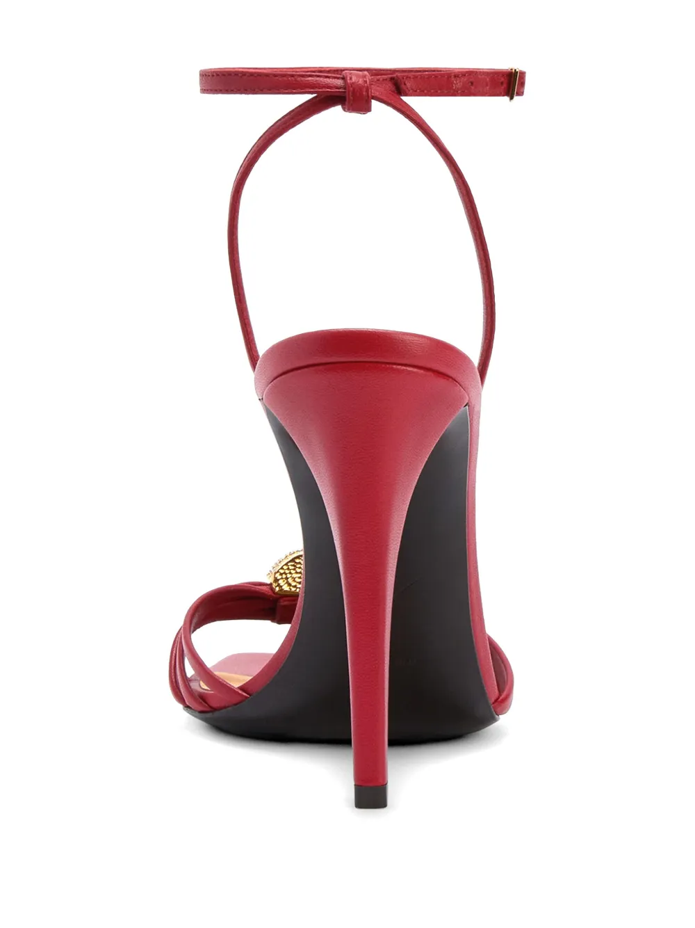 Giuseppe Zanotti Orchid sandalen met vierkante neus en kristallen Rood