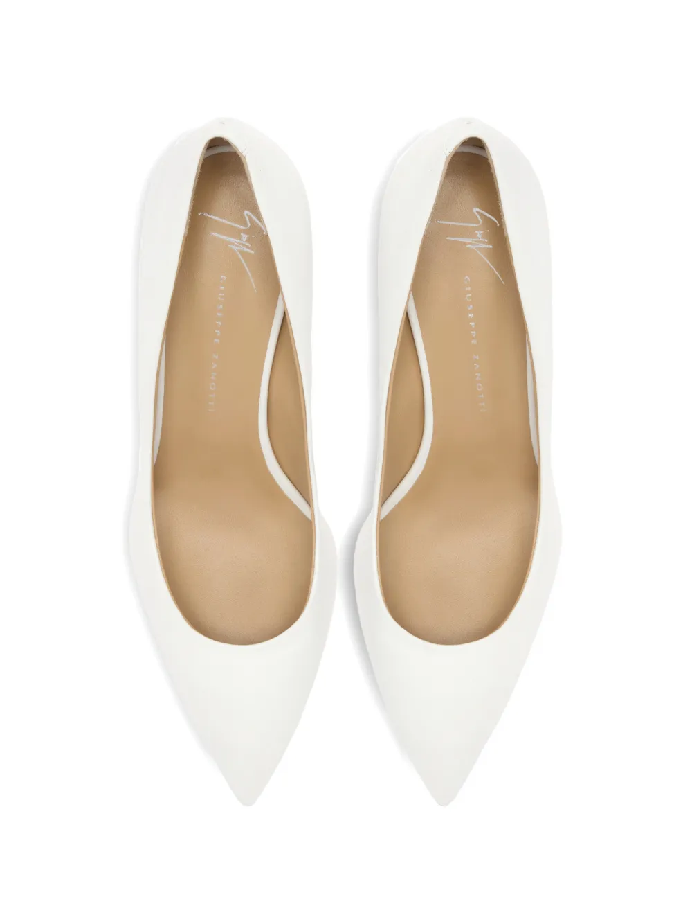 Giuseppe Zanotti Lucrezia leather pumps Wit