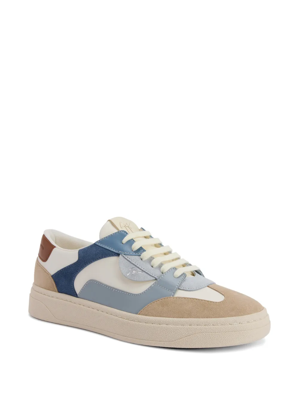 Giuseppe Zanotti Gz leren low-top sneakers met colourblocking Wit