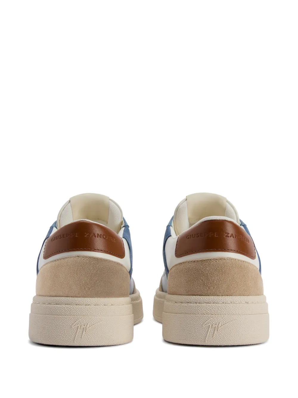 Giuseppe Zanotti Gz leren low-top sneakers met colourblocking Wit