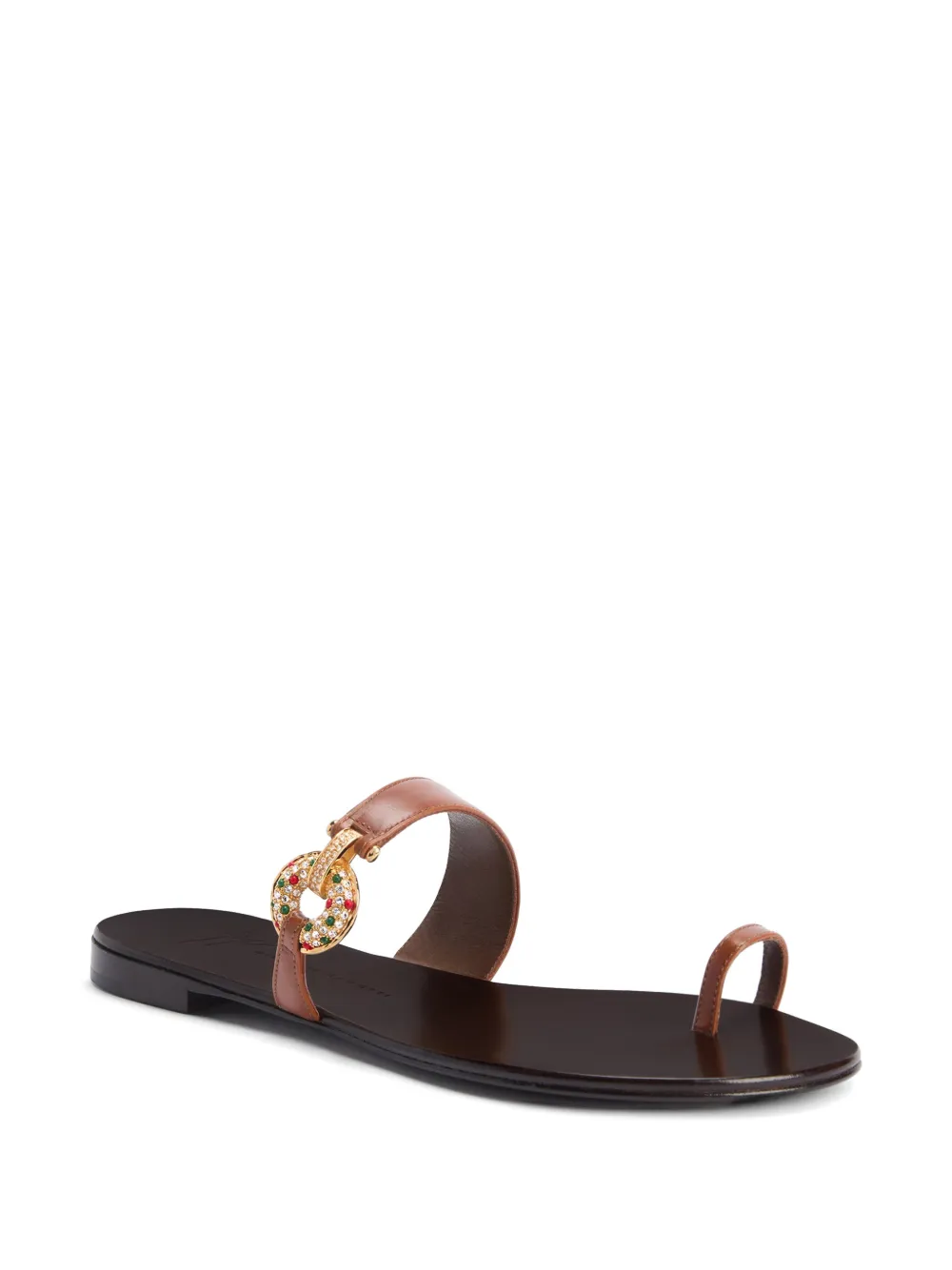 Giuseppe Zanotti Jaylen platte sandalen Bruin