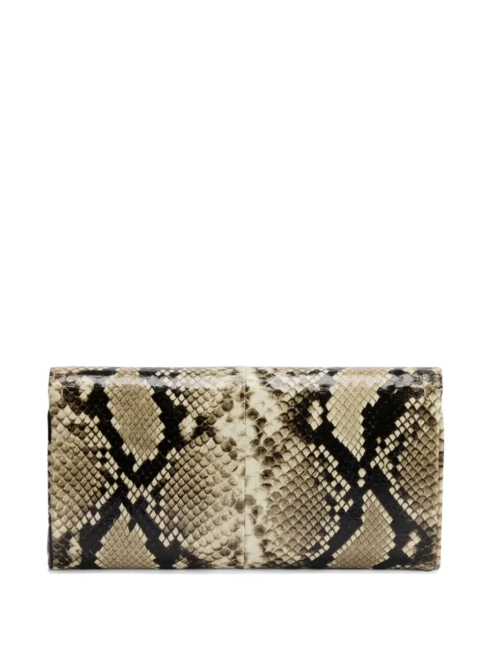 Giuseppe Zanotti Flutie clutch met python-effect Beige