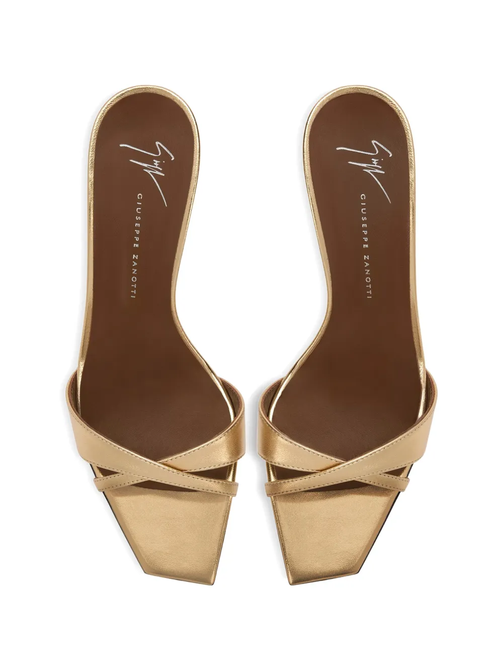 Giuseppe Zanotti Intriigo sandalen met vierkante neus Goud