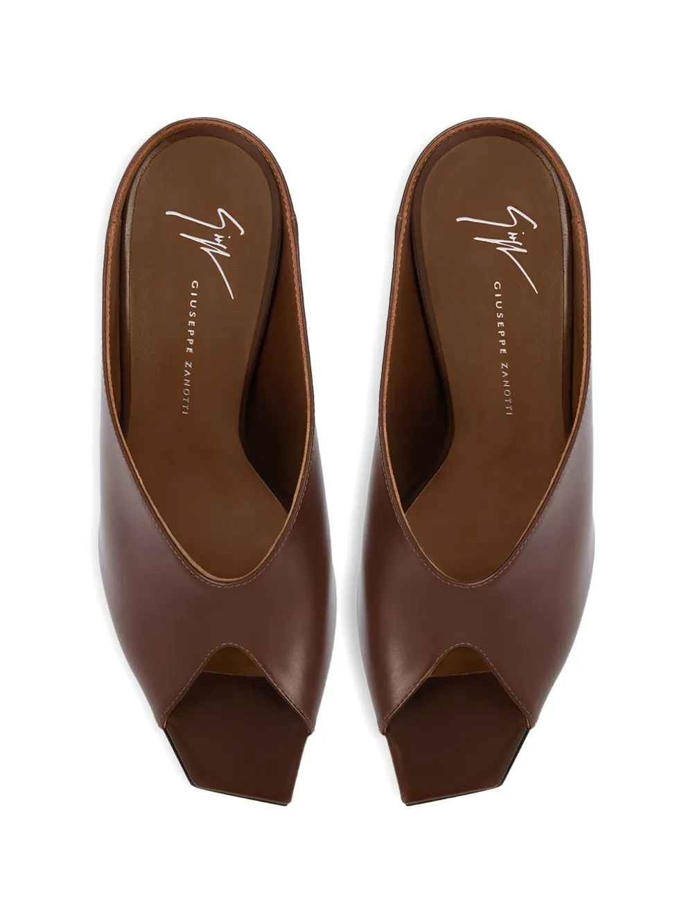 Giuseppe Zanotti Sandalen met vierkante neus Bruin