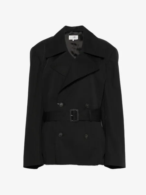 Maison Margiela gabardina con botones y cinturón 