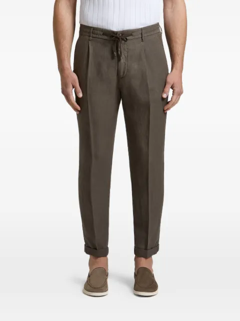 Peserico drawstring-waist pleated trousers