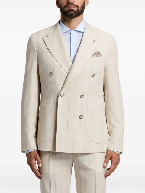 Peserico blazer con doble botonadura y motivo de rayas