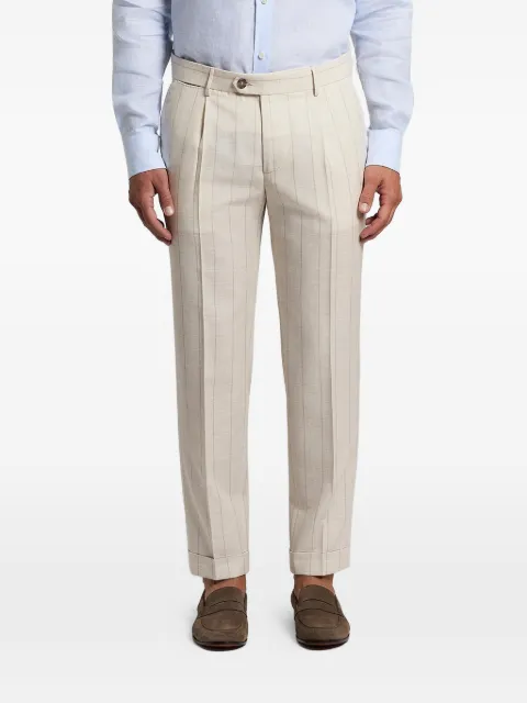 Peserico striped pleated trousers