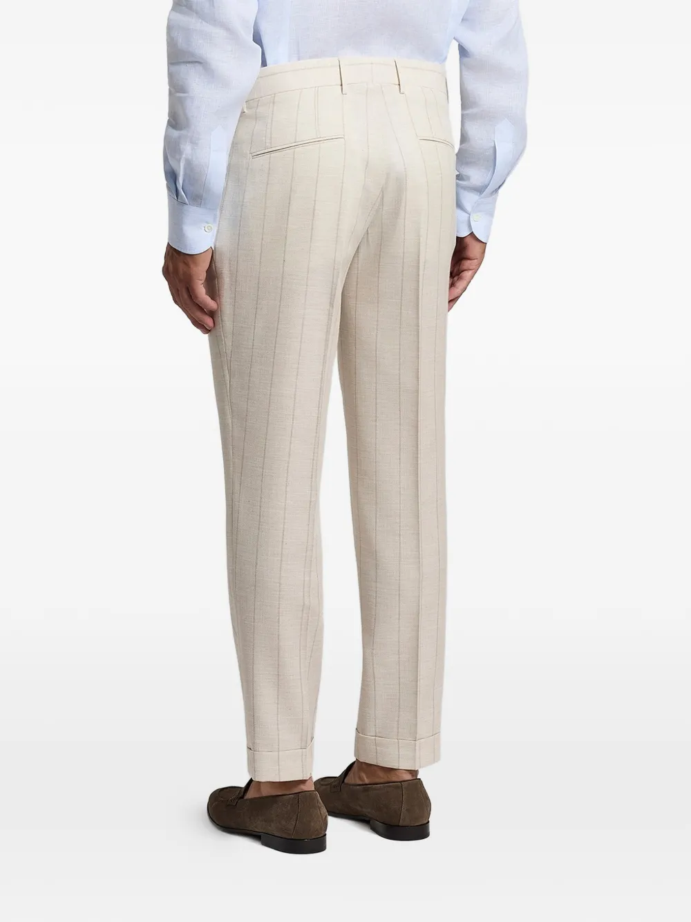  Peserico Striped Pleated Trousers - Neutrals 