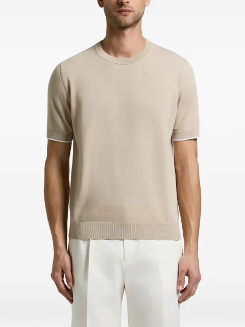 Peserico contrast-trim short-sleeve top