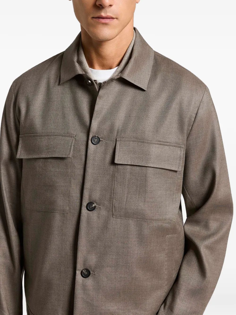  Peserico Flap-pocket Jacket - Brown 