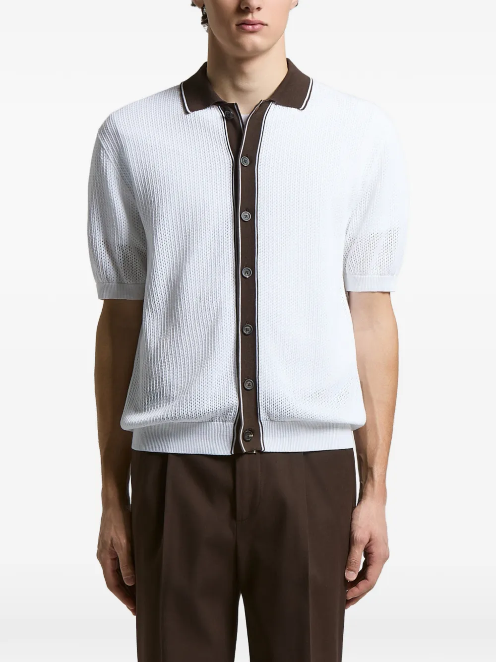 Peserico button-up polo - Bianco