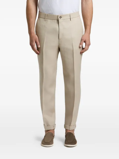 Peserico elasticated-waistband turn-up trousers