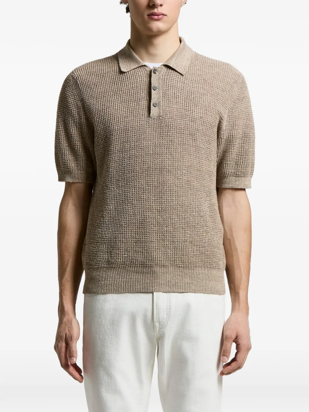 Peserico buttoned polo - Marrone