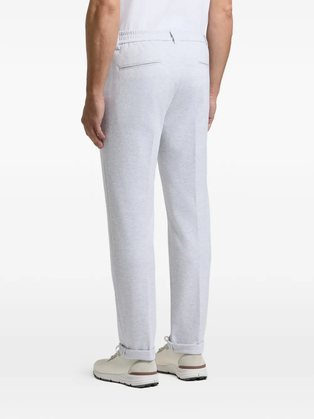 Peserico Broek met omgeslagen pijpen Grijs