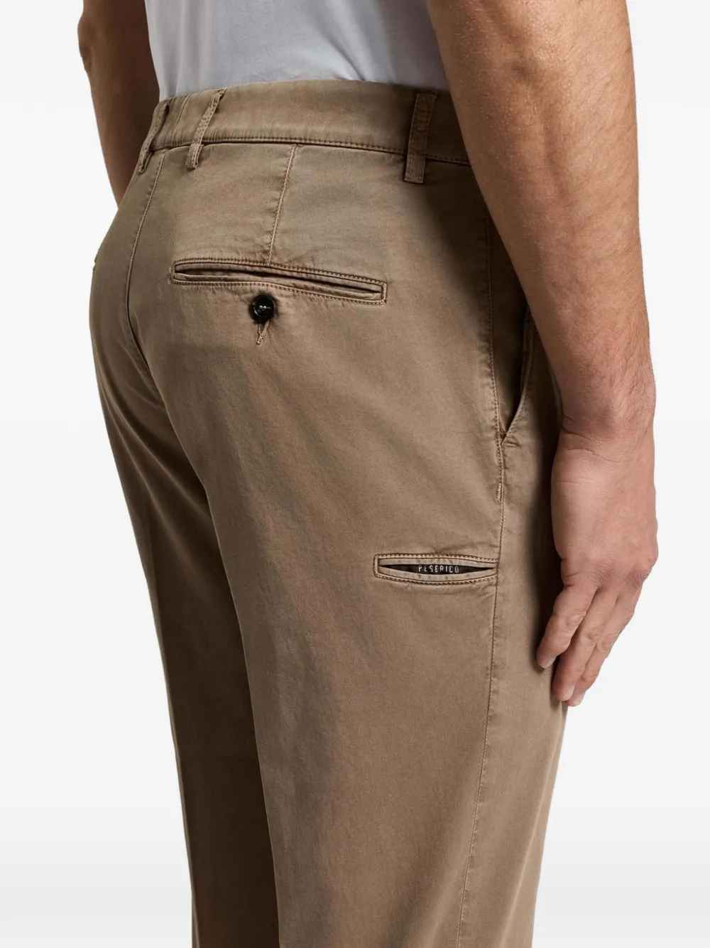 Peserico Slim-fit broek met omgeslagen pijpen Bruin