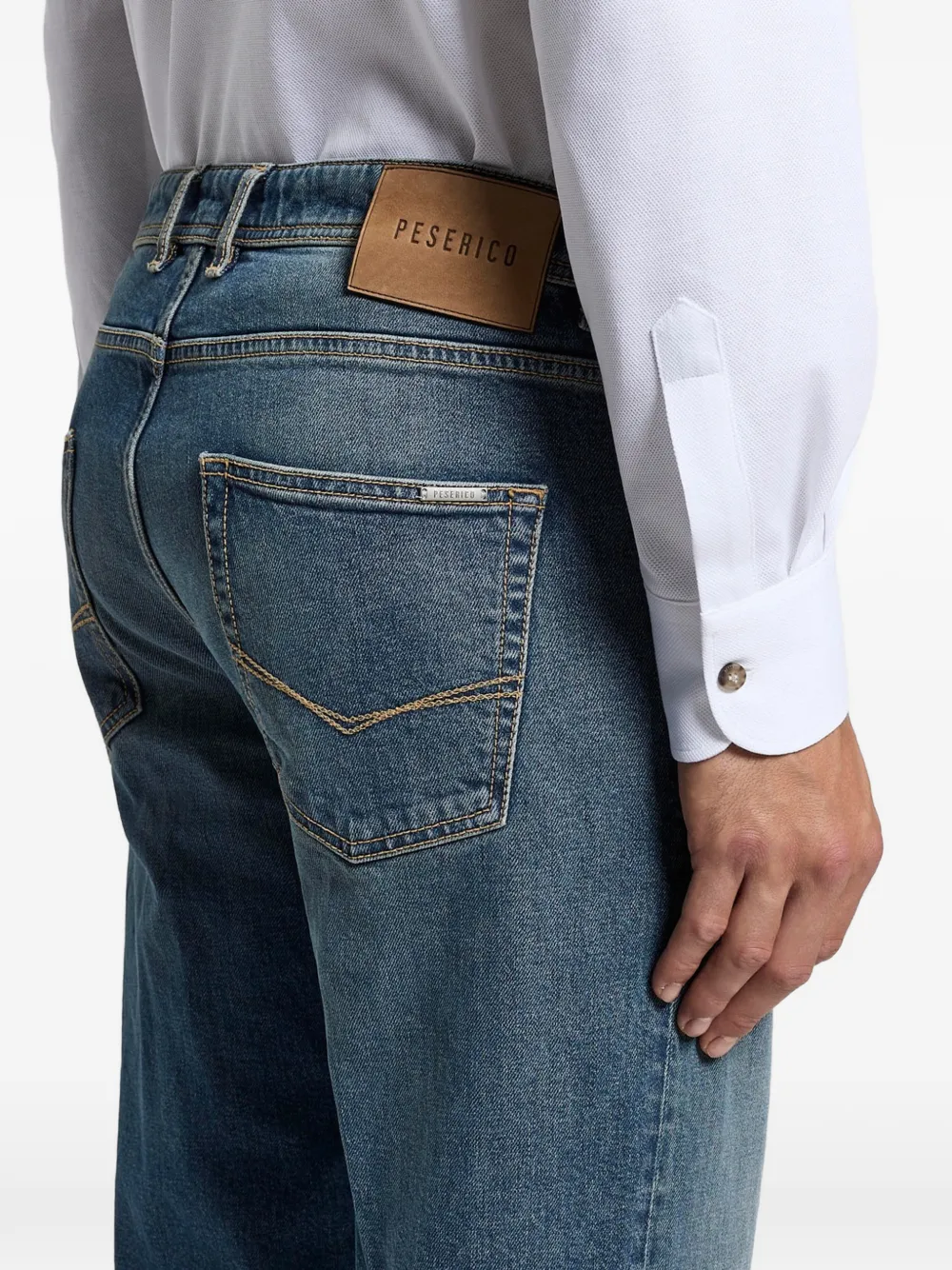 Peserico Broek met zak Blauw