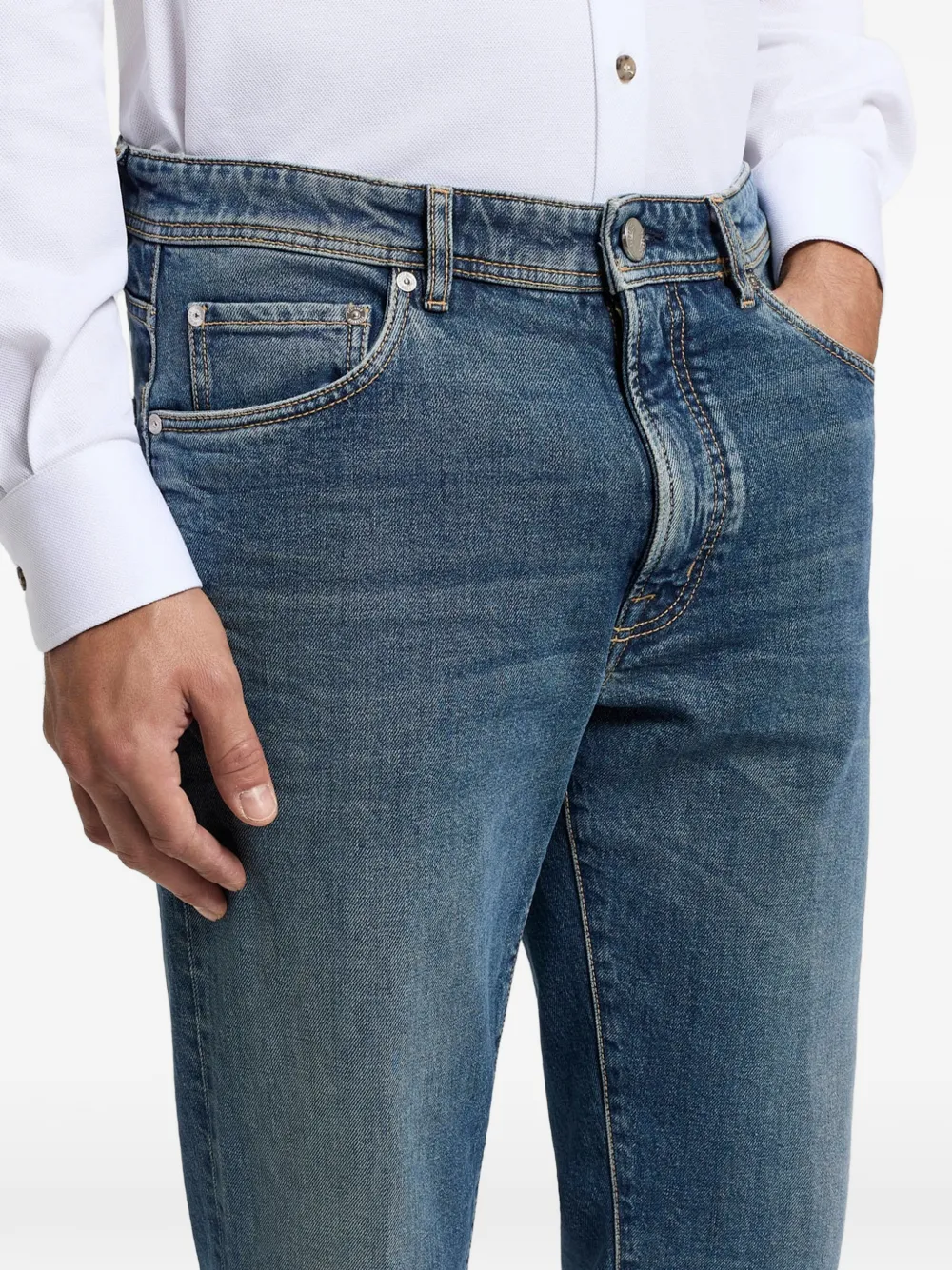 Peserico Broek met zak Blauw