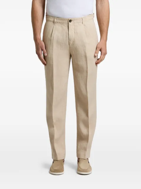 Peserico pleated-detail buckle-fastening trousers