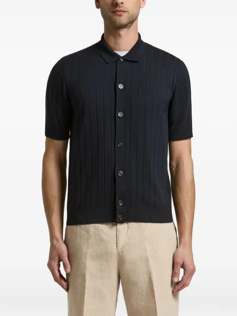 Peserico ribbed-knit short-sleeve shirt