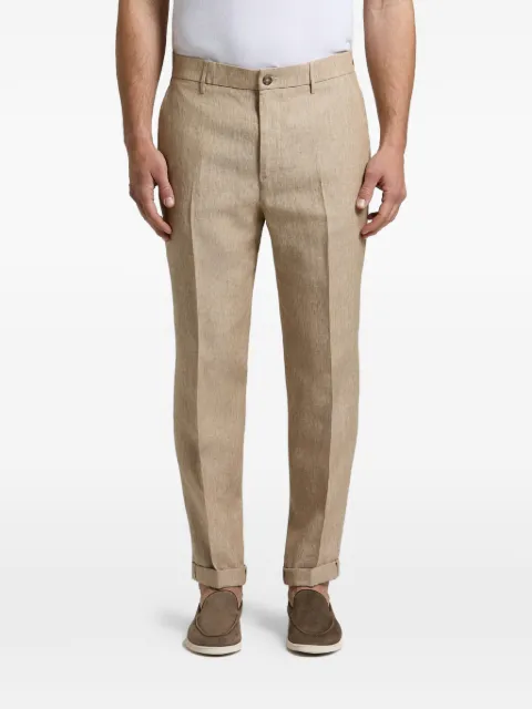 Peserico elasticated-waistband turn-up trousers