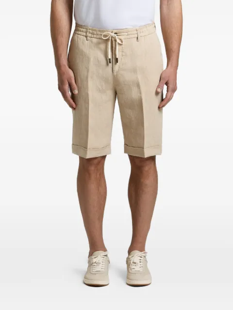 Peserico drawstring-waist turned-up shorts