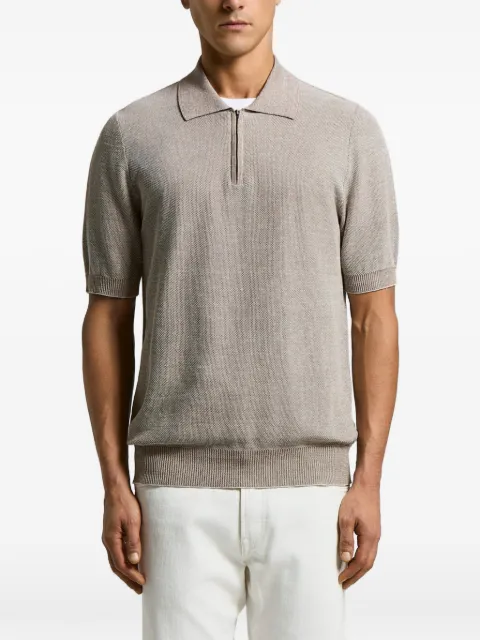 Peserico half-zip knitted polo