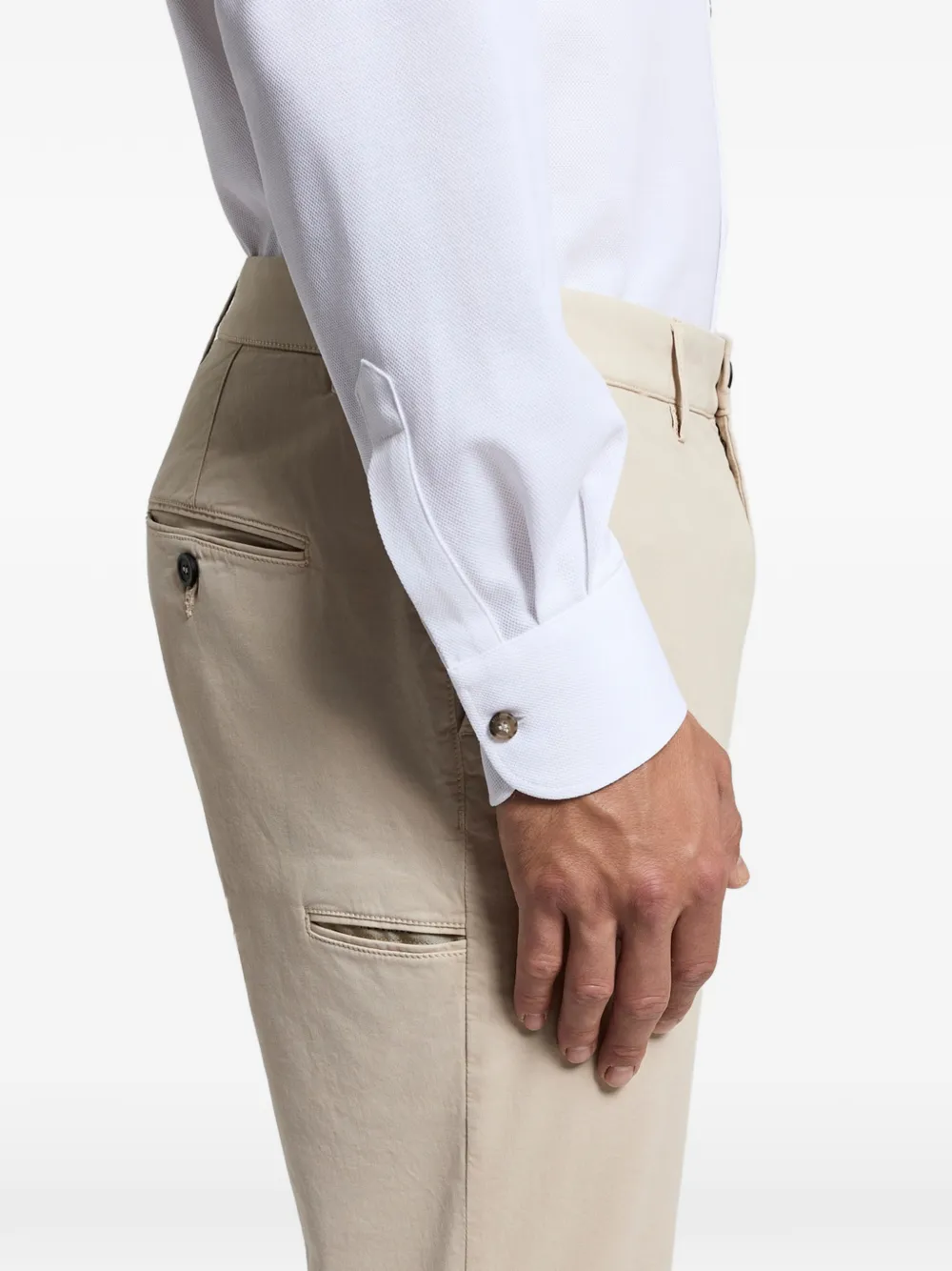 Peserico Pantalon met knoop Beige
