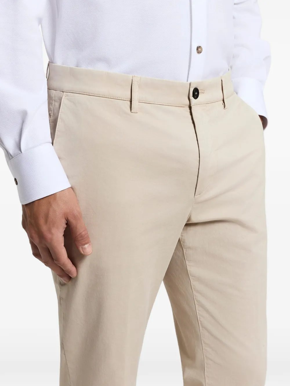 Peserico Pantalon met knoop Beige