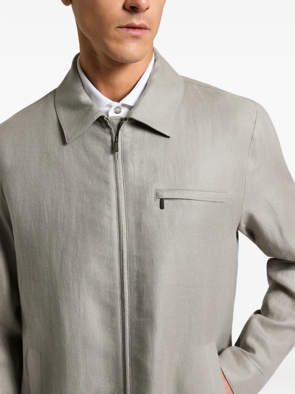  Peserico Zip Patch-pocket Jacket - Grey 
