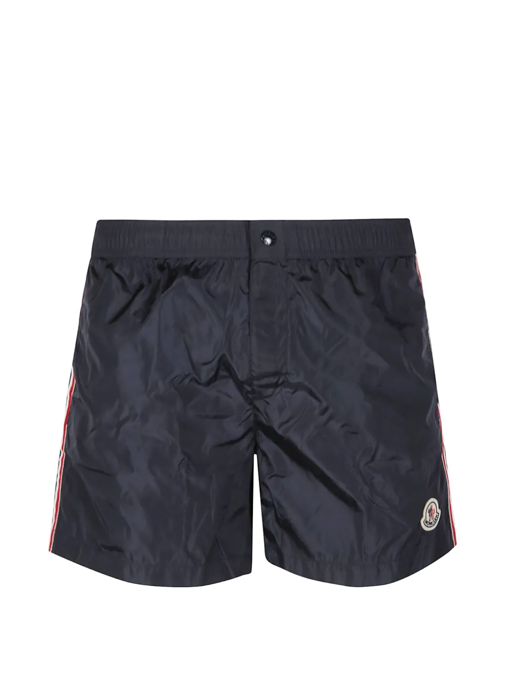 Moncler Striped-detail Swim Shorts In Blue