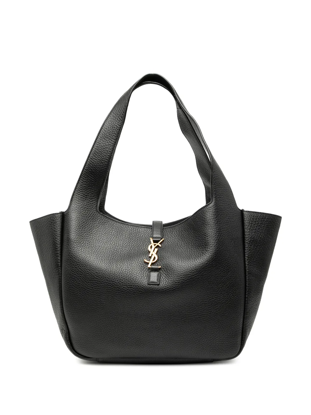 Saint Laurent Pre-Owned 2024 Grained Deerskin Le 5 a 7 Bea tote bag - Nero