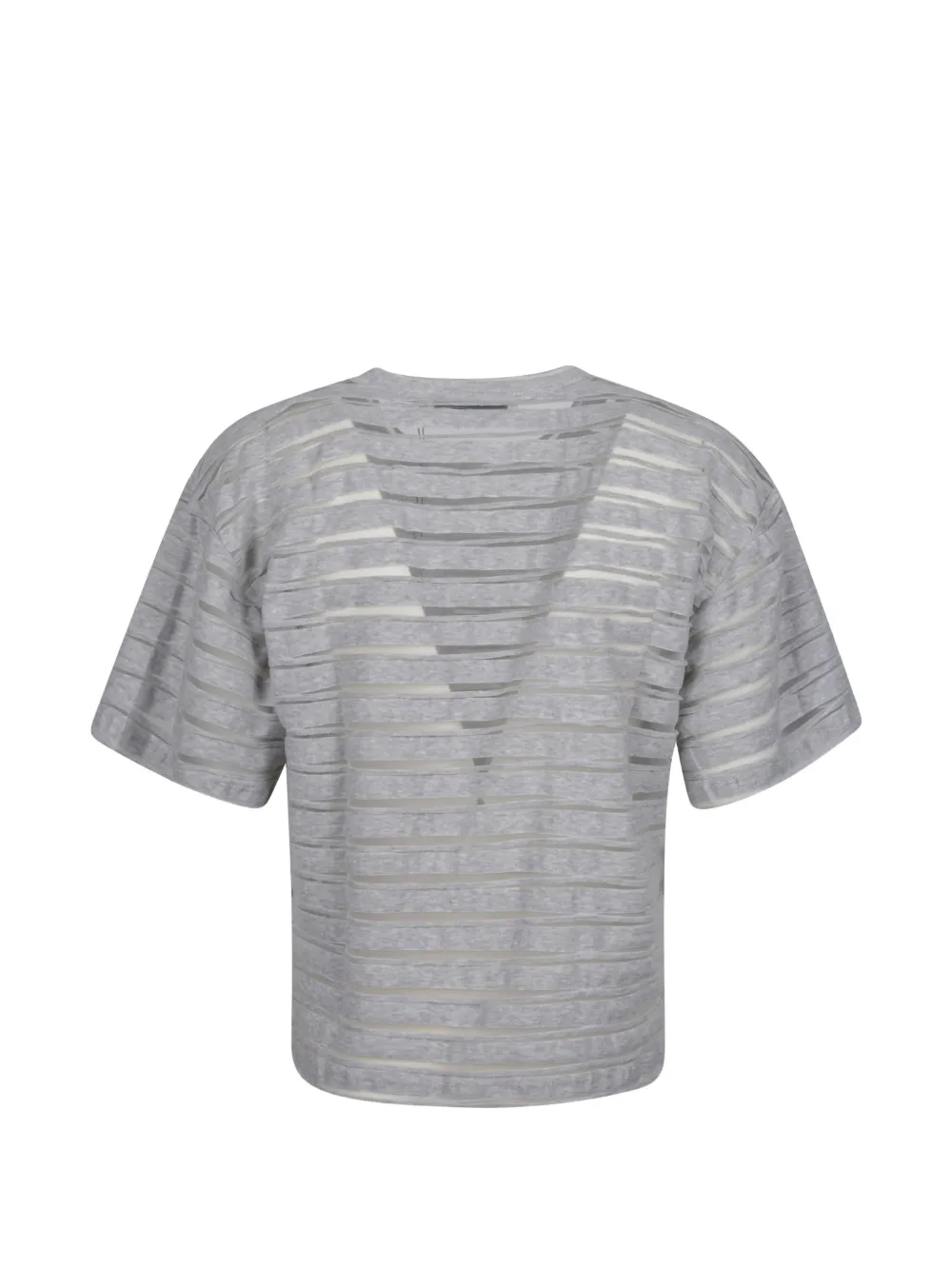  Iro Sheer Striped T-shirt - Grey 