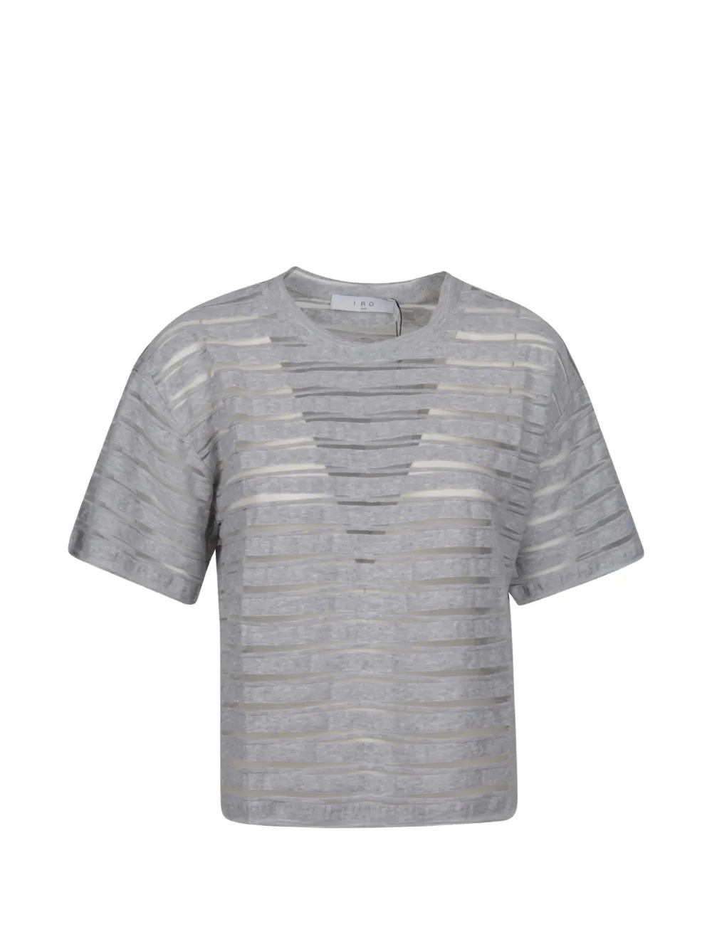 IRO sheer striped T-shirt - Grau