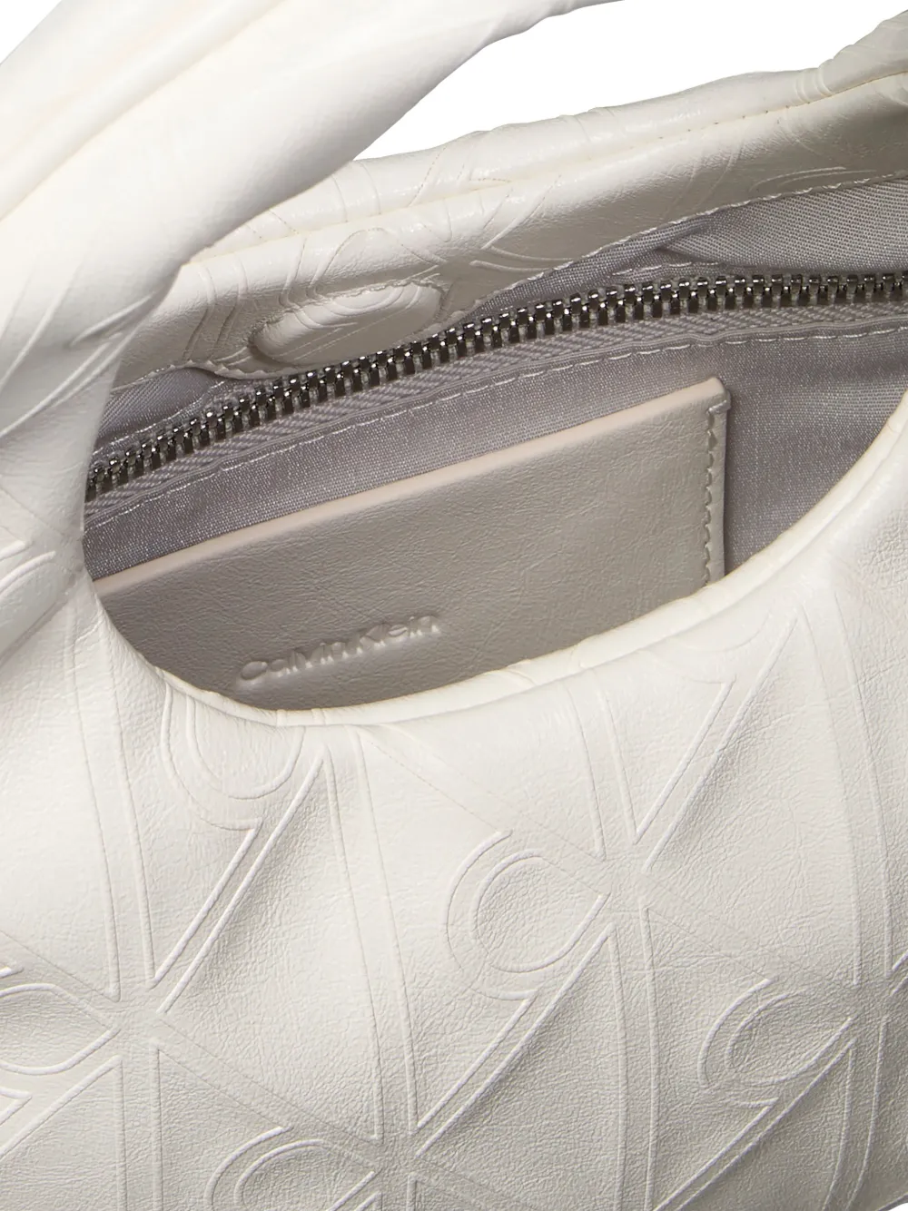  Calvin Klein Embossed-logo Shoulder Bag - Neutrals 