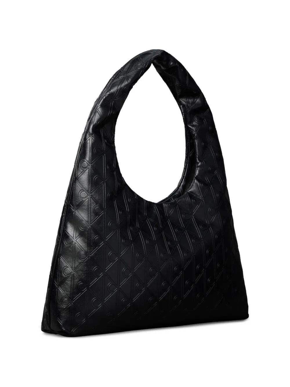  Calvin Klein Patterned Shoulder Bag - Black 