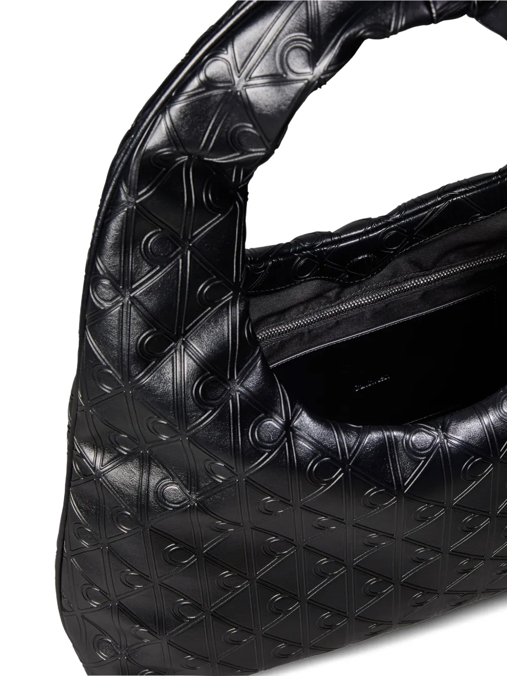  Calvin Klein Patterned Shoulder Bag - Black 