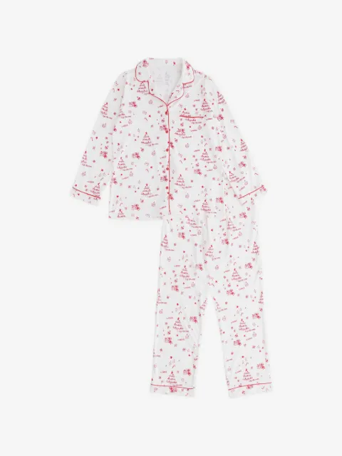 Cozy Crew Club christmas-print pyjama set