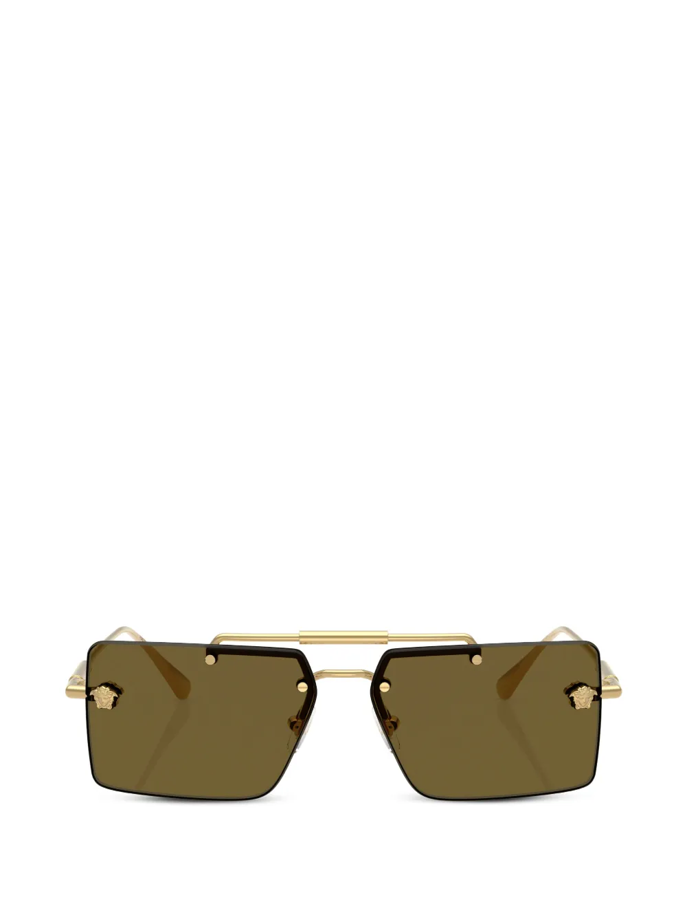 Versace Eyewear medusa-embellishment sunglasses - Oro