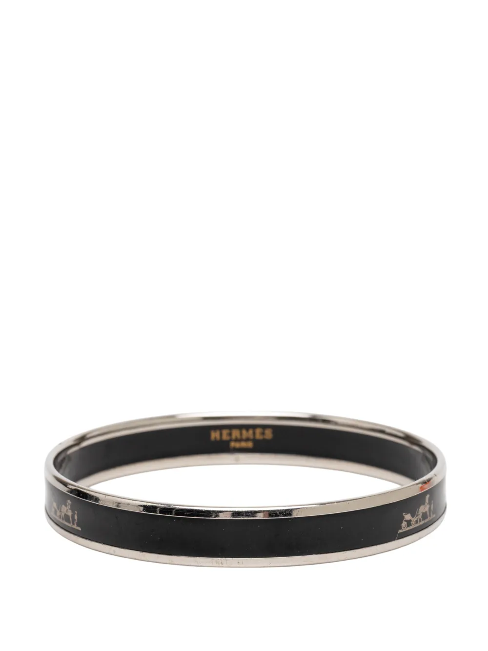 Hermès Pre-Owned Bracciale rigido Calech 65 con smalto 1990-2010 - Nero