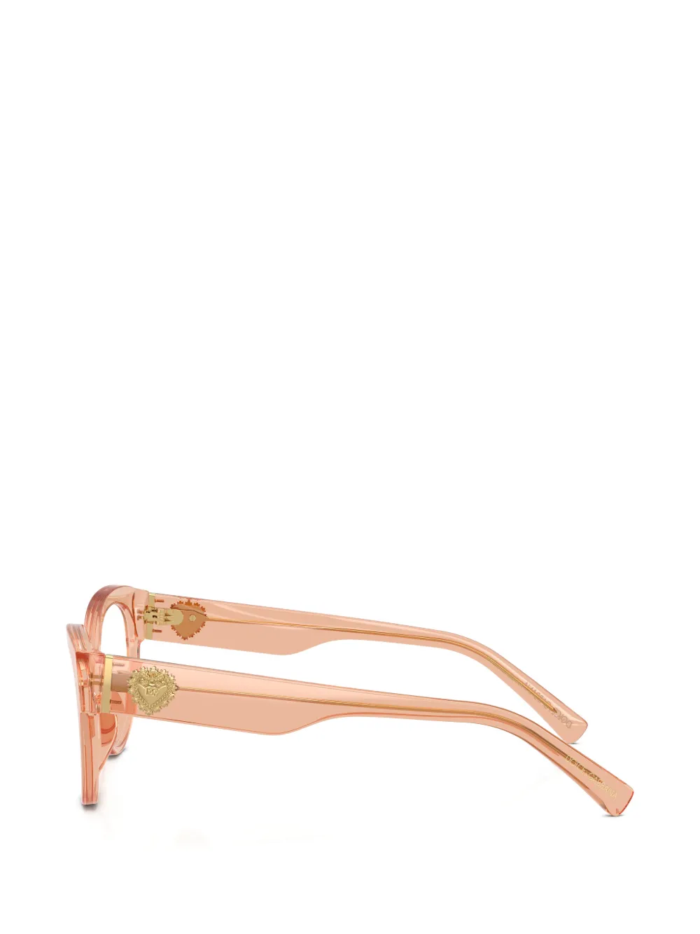 Dolce & Gabbana Eyewear Bril met logodetail Roze