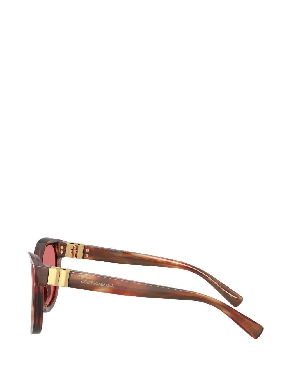 Dolce & Gabbana Eyewear Zonnebril met rond montuur Bruin