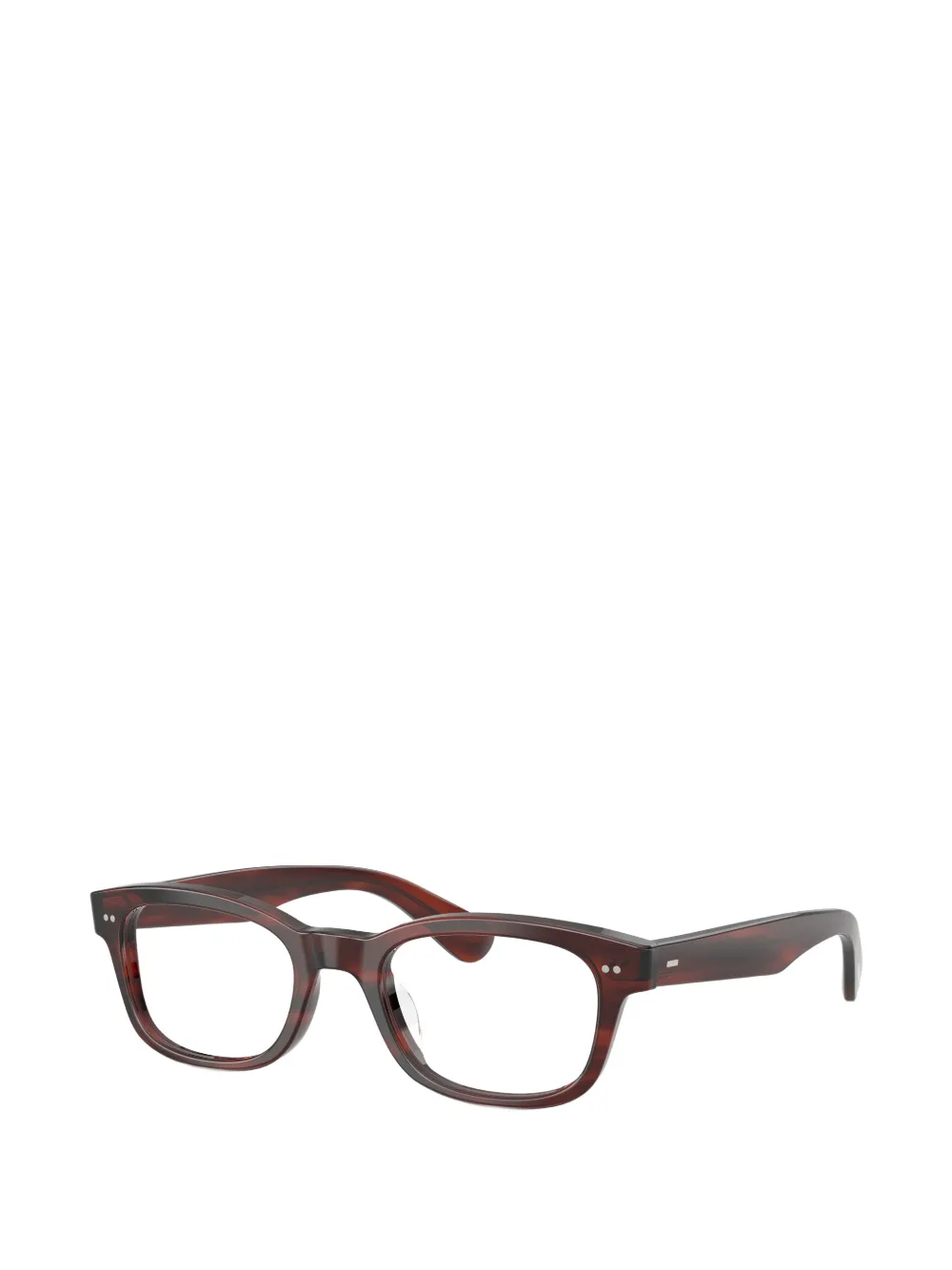 Oliver Peoples Bril met vierkant montuur Bruin