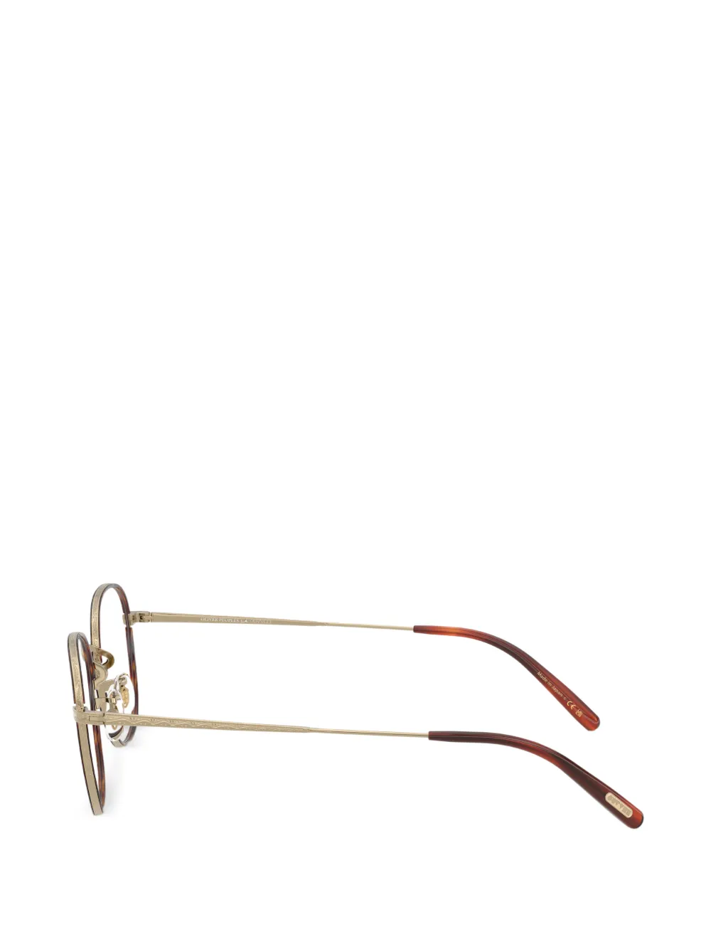Oliver Peoples Bril met rond montuur Bruin